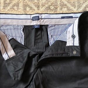 Gap tailored black khakis 36x32 slim fit